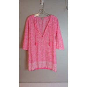 J Crew Factory Swim Cover Hot Pink Floral Sz XS